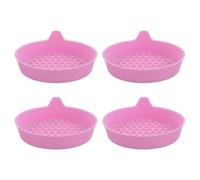 SOIMISS 4pcs Pink Silicone Car Coasters with Rhinestone Decor, Non-slip Cup Holder Pads for Vehicle Interior, Car Cup Holder Protectors Compatible with Trucks and Suvs