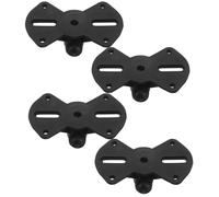 SOIMISS 4pcs Plastic Speaker Stand Tray Attachment Tripod Base Mount Brackets for Indoor Stage Loudspeaker Storage and Microphone Accessory, 5.82x3.50x1.89 for Studio and Home Use