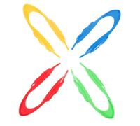 SOIMISS 4Pcs Plastic Tweezers for Jumbo Montessori Teaching Aids for Fine Motor Skills Development Science Exploration Tool for Outdoor Insect Observation in Yellow Red Blue Green
