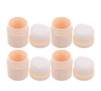 SOIMISS 4pcs Portable Loose Powder Makeup Containers Travel Face Powder Dispenser Boxes with Puff Compact Reusable Empty Case The-go Touchups