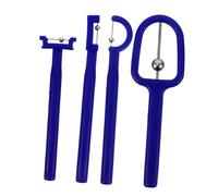 SOIMISS 4pcs Portable Tongue Trainer Set for Oral Muscle Exercise Device Lightweight Tongue Tip Lateralization Elevation Tool for Speech Therapy and Pronunciation Improvement Blue