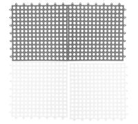 SOIMISS 4pcs Rabbit Cage Foot Mats Wear-resistant Small Animal Floor Pads for Bunny Hamster Guinea Pig Cages in White and Grey for Indoor Habitat Bedding