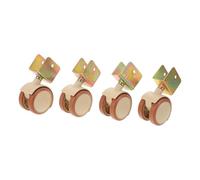 SOIMISS 4pcs Silent Locking Crib Wheels with Brake, Plastic Mini Swivel Caster Wheels for Cot Replacement, Universal Crib Furniture Casters for Smooth Mobility