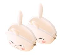 SOIMISS 4pcs Silicone Bunny Shape Money Pouch Cash Wallet Keychain Cute Bag Toys Girls