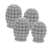 SOIMISS 4pcs Silicone Drumstick Tip Caps Drum Mute Tips Soft Practice Drumstick Ends for Silent Drumming Training Compatible with 7a 5a in Gray