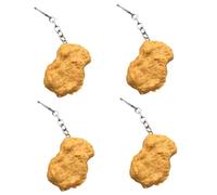 SOIMISS 4pcs Simulated Fried Chicken Keychain Realistic Fried Food Bag Pendant Creative Novelty Keyring for Boys and Girls Adults Material Adorable Design for Chicken