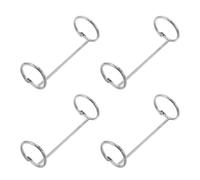 SOIMISS 4pcs Small Metal Binder Rings 3x25x83mm Silver Split Snap Hinged Loose Leaf Book Rings for DIY Photo Album Accessories, Flash Card Binder Loops, Classroom Index Card Binding