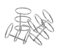 SOIMISS 4pcs Small Silver Metal O Shape Book Rings DIY Photo Album Binding Hinged Snap Rings for Scrapbook Planner Classroom Flashcard Loops 2.5x30x40mm