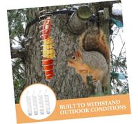 SOIMISS 4Pcs Squirrel Feeder Corn Cob Holders for Backyard Wildlife Silver Peanut Feeders for Birds and Squirrels Weather-resistant Tube Design for Easy Refilling and Observation