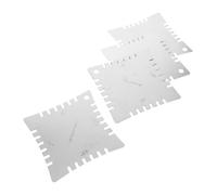 SOIMISS 4pcs Stainless Steel Guitar Notched Radius Gauge and Fretboard Measuring Tool Set for Electric, Acoustic, and Bass Guitar Repair String Action Ruler and Fretboard Gauge