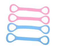 SOIMISS 4pcs Thickened Latex Elastic Resistance Bands for Yoga Strength Training Portable Stretch Exercise Bands for Women Men Toning Arms Chest Back Workout at Home Gym