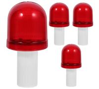 SOIMISS 4pcs Traffic Cone Lights LED Flashing Warning Lights Weather-resistant High-frequency Flashing Red Pp Material with 2 X Aa Battery Slots for Traffic Management Emergency Outdoor