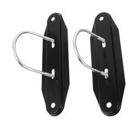 SOIMISS 4pcs Universal Oil Heater Base Bracket Kit with U-bolt Clamps and Black Mounting Plates - Replacement Heater Feet Support Parts for Portable Radiator Mobility