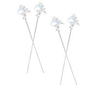 SOIMISS 4pcs Vintage Moon Hairpin Romantic Chinese Style Decorative Hair Stick Pins for Hair Wedding Party Updos Styling