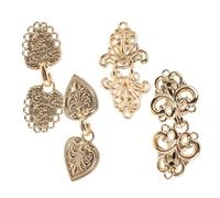SOIMISS 4pcs Vintage Zinc Alloy Shawl Clasp for Women, Cardigan Closure Clip, Sweater Fastener with Creative Hollowout Style, Portable No Damage Clothing Pin for Office and Commuting