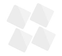 SOIMISS 4pcs White Acrylic Mirror Reflection Boards Photo Supply Background for Jewelry and Makeup Photography Props 10x10cm Studio Posing Accessories