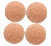 SOIMISS 4pcs Wooden Ball Glass Jar Stoppers Reusable Cork Bottle Plugs for Wine Decanters Leak Prevention Crafting and Home Decoration