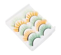 SOIMISS 5 Pairs 3d Colorful False Eyelashes Soft Lightweight Fake Lashes for Halloween Party Makeup Performance
