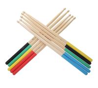 SOIMISS 5 Pairs 7a Wood Drum Sticks Maple Drumsticks with Wood Tipped Design Drum Accessories for Kids Children Multi Colour
