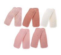SOIMISS 5 Pairs Candy Color Fabric Bobby Pins Hair Clips with Daisy Lace Edge, Small Decorative Snap Barrettes for Women, Cute Side Clips for Thick Hair Styling