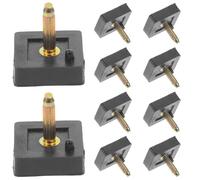 SOIMISS 5 Pairs High Heel Shoe Repair Heel Replacement Tips 16mm Wide Black PVC Square Caps for Fashion Footwear