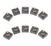 SOIMISS 5 Pairs Square Heel Caps PVC Thick and Thin Heel Tips Repairing Secure Fit Chic and Trendy Black for Shoe Repair