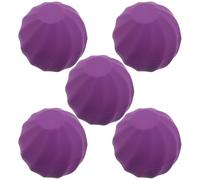 SOIMISS 5 Pcs Purple Round Lip Balm Containers Refillable Lip Gloss Tubes with Wand Direct Fill Dispenser Portable Lipstick Storage Box and Makeup