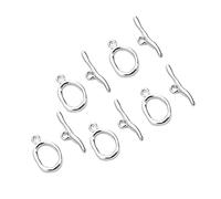 SOIMISS 5 Set Silver Metal Necklace Chain Connectors DIY Jewelry Clasps Copper Plated Ot Buckles for Bracelet Anklet Making Accessories