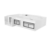 SOIMISS 50 Scale Indoor Architectural Model Kit - Small Two-bedroom Flat DIY Assembly Set with Living Room, Kitchen, Bathroom - Urban Planning Tabletop Architecture Model Supplies