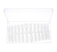 SOIMISS 504pcs Full Cover Fake Nails False Nail Tips Plastic Square End Easy to Trim Nice Holding The Color Professional Salon Friends Wedding Weekend Dating