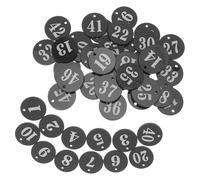 SOIMISS 50pcs Acrylic Numbered Key Tags Round Shape, Sturdy and Quick Hanging Dark Tags for Luggage and Toolboxes, for Offices and Shared Spaces Organisation