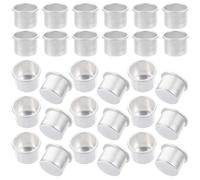 SOIMISS 50pcs Aluminum Candlestick Cups Tea Light Holders Metal Candle Insert for Wedding Birthday Festival Dining Table Decoration