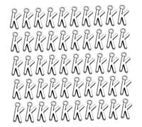 SOIMISS 50Pcs Antique Silver English Alphabet K Pendant Charms Alloy DIY Jewelry Making Accessories for Necklace and Bracelet Creative for Unique Designs