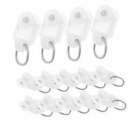 SOIMISS 50pcs Curtain Rollers Curtain Rail Accessories Silent L Shape Hooks Pe Stainless Steel Hold Avoid Falling