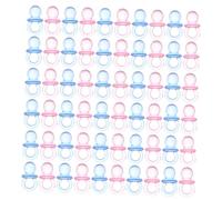 SOIMISS 50pcs Decor for Boys Pacifiers Boy Shower Favors Mini Born Pacifier Shower Centerpieces for Tables Clear Acrylic