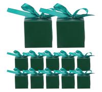 SOIMISS 50pcs Green Kraft Paper Small Treat Boxes with Ribbon Multi-functional Design for Wedding Party Supplies and Birthday Parties Romantic and Unique Candy Boxes Favors