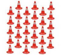 SOIMISS 50pcs Miniature Traffic Cones and Signs Roadblock for Teaching Traffic Safety Engaging Play Props for Learning and Imaginative Scenarios