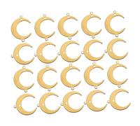 SOIMISS 50Pcs Moon Shape Alloy Charms for DIY Jewelry Making Moon Pendant Connectors for Bracelets Necklaces and Earrings Durable Handcraft Supply for Unique Creations