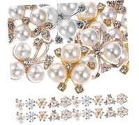 SOIMISS 50Pcs Pearl Floral Hair Clips Elegant Hairpins for Women and Decorative Accessories for Long Hair Comfortable Non-scratch Design for Weddings and Everyday Wear