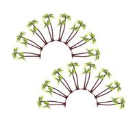 SOIMISS 50pcs Plastic Tropical Palm Tree Models for Aquarium and Miniature Landscape Fade-resistant Artificial Coconut Trees for Cake Decorations Bonsai Fish Tank and Party Scenery