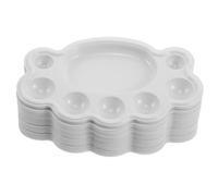 SOIMISS 50pcs Portable Disposable Watercolor Paint Mixing Palette 16cm White Small Footprint for Artists Travel Sketching Outdoor Painting Supplies