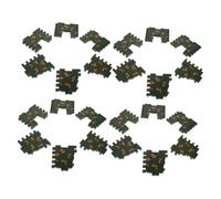 SOIMISS 50pcs Realistic Modular Bunker Fencing for Sand Table Dioramas Creative Layouts and Role Playing Olive Green