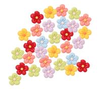 SOIMISS 50pcs Resin Miniature Floral Charms for DIY Crafting Hair Clips Phone Case Decoration Random Style Faux Flowers for Wedding Jewelry Bags Cards Scrapbooking Embellishments
