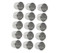 SOIMISS 50pcs Silver Sewing Thimbles Protective Finger Shields for Hand Sewing DIY Crafts Tools Embroidery Cross Stitch Accessories for Home and Shop Use