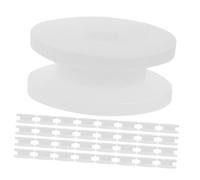 SOIMISS 50pcs Small Plastic Pulley Wheels Hole DIY for Rc Car Plane Science Education and Mechanical Projects