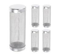 SOIMISS 5pcs Aquarium Stainless Steel Mesh Filter Guard Cylinder Intake Strainer for Fish Tank Inlet with Inner Diameter Protects Fish Fry and Shrimp Easy to Clean