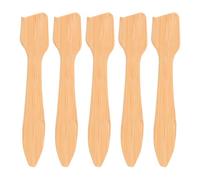 SOIMISS 5pcs Bamboo Face Mask Spatula Set Small Flat Makeup Spatulas Facial Mask Spoon for Skincare Beauty and Cosmetic Jar Application
