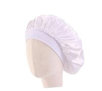 SOIMISS 5pcs Boys and Girls Stretch Satin Bonnets Elastic Sleeping Caps for Children Wide-brimmed Sleep Headwear (yellow, Purple, Black, White, Pink)