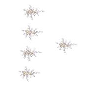 SOIMISS 5pcs Bridal Pearl Leaf Headpiece Handmade Wedding Hair Accessory for Women Lightweight Rhinestone Decor for Parties Anniversaries Proms and More