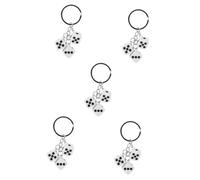 SOIMISS 5pcs Dice Charm Keychain Pendant Resin Key Holder for Bags Stylish Accessory for Car Keys and Backpacks Fun Party Decoration and Stocking Stuffer